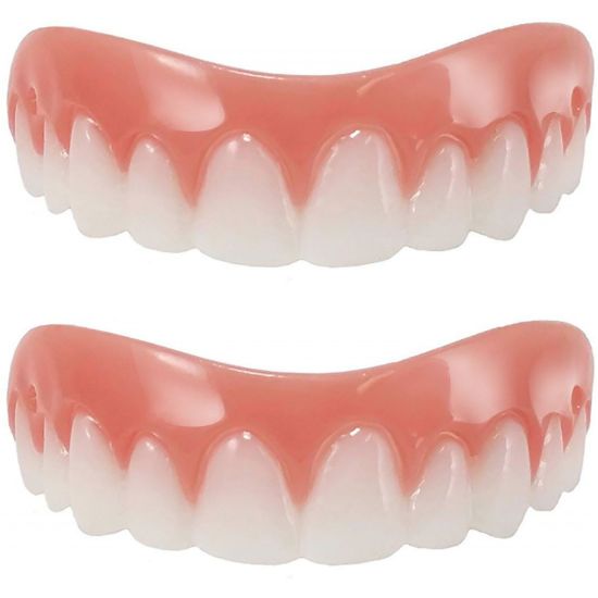 2 Pack,Cosmetic Teeth,Comfortable Upper jaw Denture,Protect Your Teeth and Regain Confident Smile,One Size Fits Most