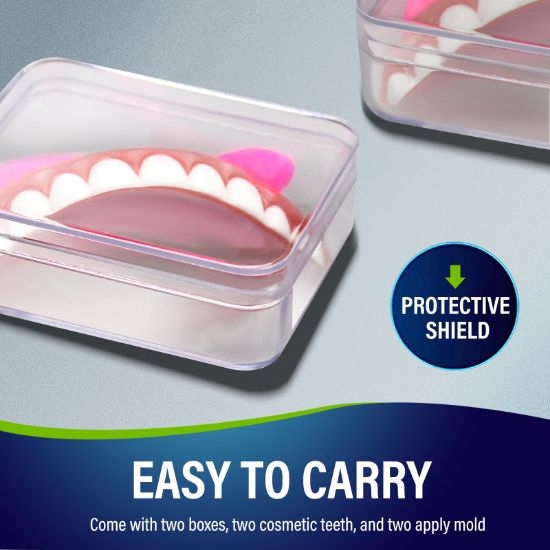 2 Pack,Cosmetic Teeth,Comfortable Upper jaw Denture,Protect Your Teeth and Regain Confident Smile,One Size Fits Most